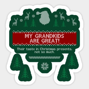 Grandkids Are Great Christmas Design Sticker